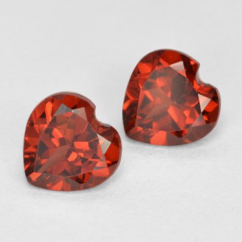 Currant Red Pyrope Garnet Gem - 0.5ct Heart Facet (ID: 572115)