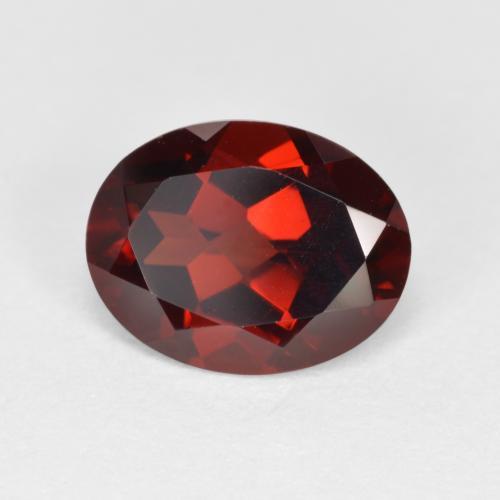 2.25 ct Red Pyrope Garnet Stone, Natural Pyrope Garnet in Oval Facet Shape for Sale
