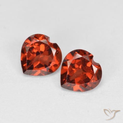 1.24 ct Heart Cut Pyrope Garnet, 5.2 x 5 mm From Mozambique, Photo A