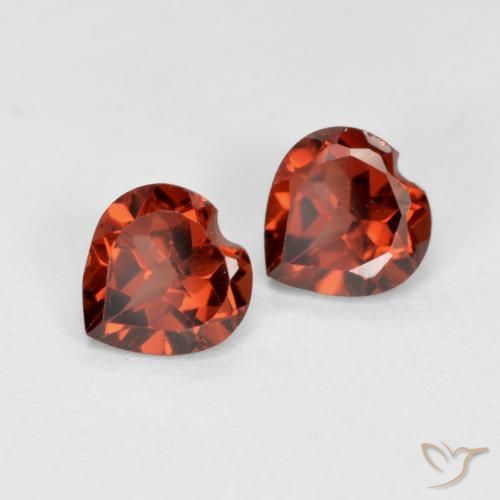 1.19 ctw Red Pyrope Garnet Stones, Natural Pyrope Garnet in Heart Facet Shape for Sale