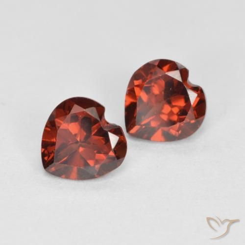 1.17 ctw Red Pyrope Garnet Stones, Natural Pyrope Garnet in Heart Facet Shape for Sale
