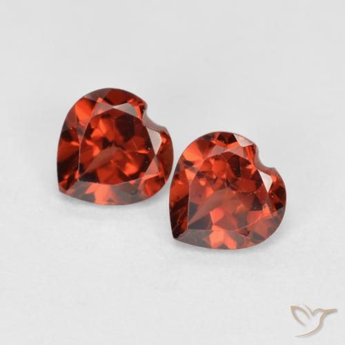1.28ctw Natural Currant Red Pyrope Garnet, Heart, VS