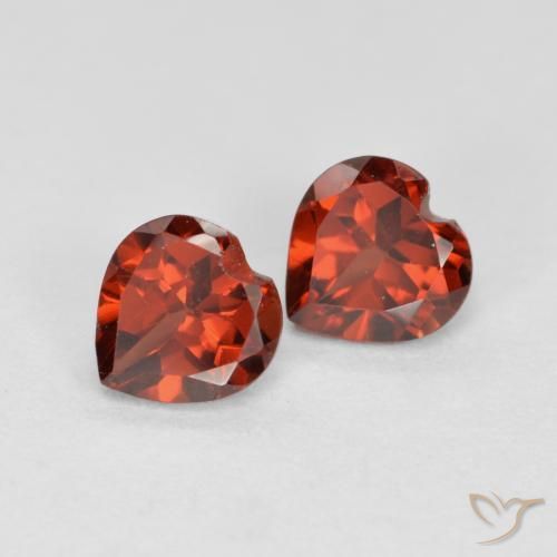 1.22 ctw Red Pyrope Garnet Stones, Natural Pyrope Garnet in Heart Facet Shape for Sale