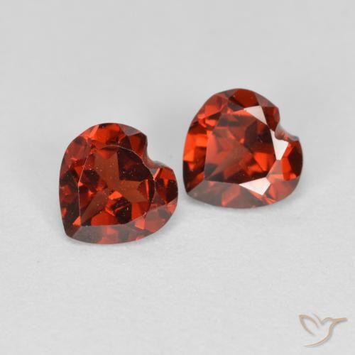 1.19 ctw Red Pyrope Garnet Stones, Natural Pyrope Garnet in Heart Facet Shape for Sale