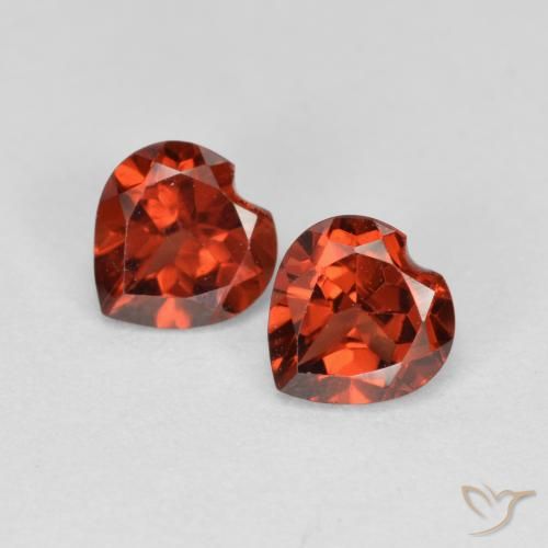 1.25 ct Heart Cut Pyrope Garnet, 5.2 x 5.1 mm From Mozambique, Photo A