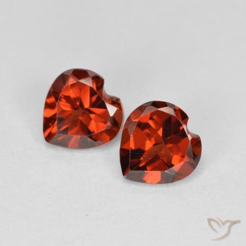 1.10ctw Natural Bright Red Pyrope Garnet, Heart, VS