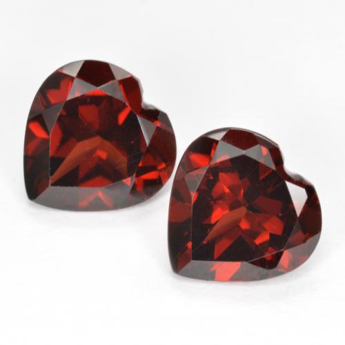Deep Blood Red Pyrope Garnet Gem - 2ct Heart Facet (ID: 572955)
