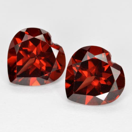 Rojo oscuro Granate Piropo Gema - 2.1ct Forma de corazón (ID: 572957)