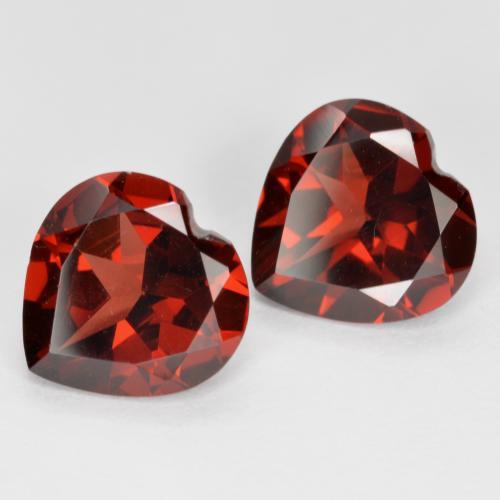 Deep Blood Red Гранат Пироп Камень - 1.8ct Фасетная огранка формы Сердце (ID: 572958)