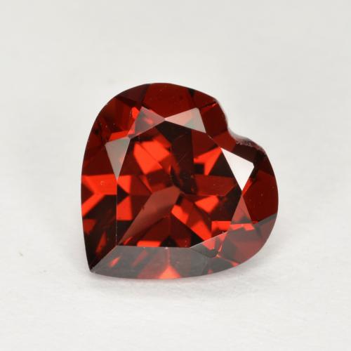 Medium Red Pyrope Garnet Gem - 1.9ct Heart Facet (ID: 573125)