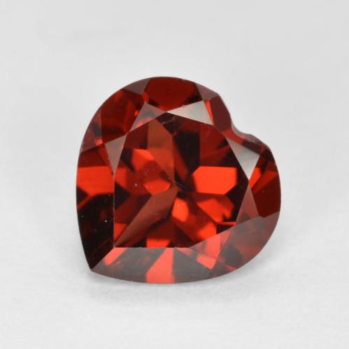 Sangria Red Pyrope Garnet Gem - 2.2ct Heart Facet (ID: 573129)