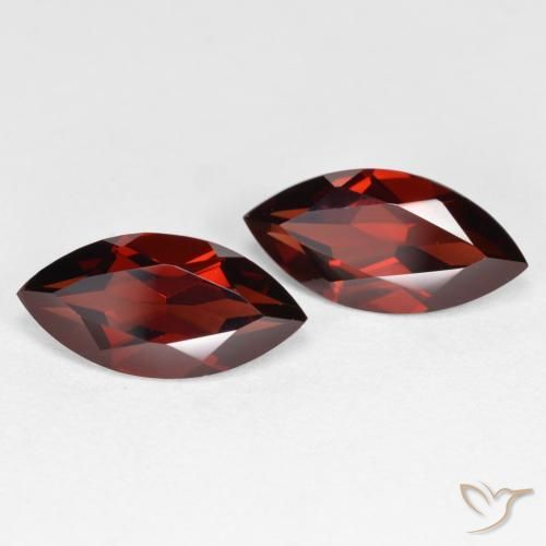3.97 ctw Red Pyrope Garnet Stones, Natural Pyrope Garnet in Marquise Facet Shape for Sale