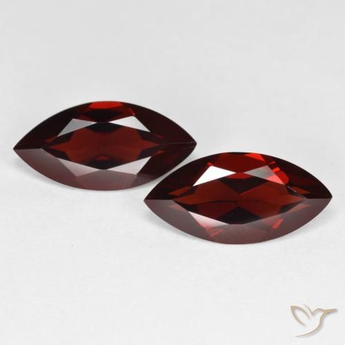 Rosso scuro Granato piropo Gem - 1.9ct Marquise sfaccettato (ID: 573135)