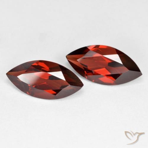 4.09 ctw Red Pyrope Garnet Stones, Natural Pyrope Garnet in Marquise Facet Shape for Sale