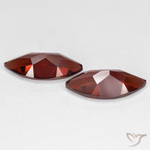 Pyrope Garnet Gemstones in 12 x 5.8 mm Size for Sale, Pyrope Garnet Stones in Currant Red Color
