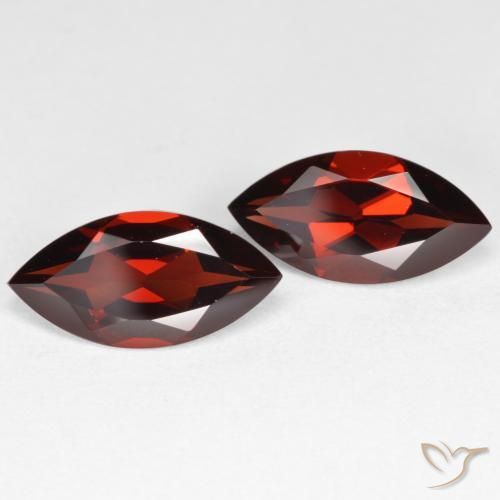 4.09 ctw Red Pyrope Garnet Stones, Natural Pyrope Garnet in Marquise Facet Shape for Sale