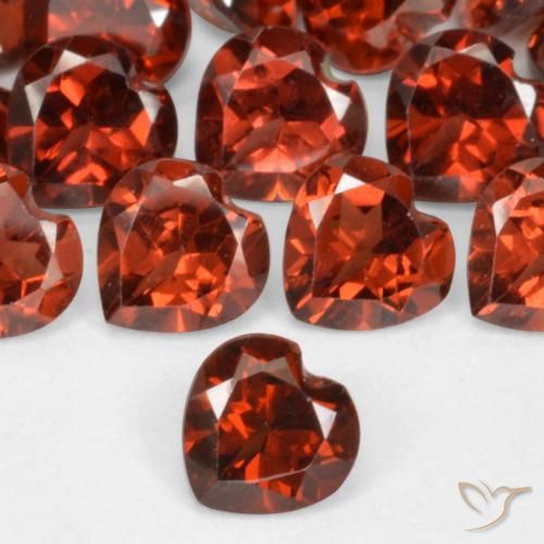 Currant Red Pyrope Garnet Gem - 0.6ct Heart Facet (ID: 573268)