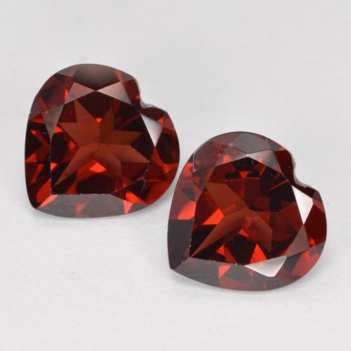 Dark Red Pyrope Garnet Gem - 1.9ct Heart Facet (ID: 573273)