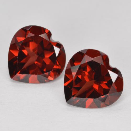 tiefrot Pyrop-Granat Edelstein - 2.1ct Herz facettiert (ID: 573274)