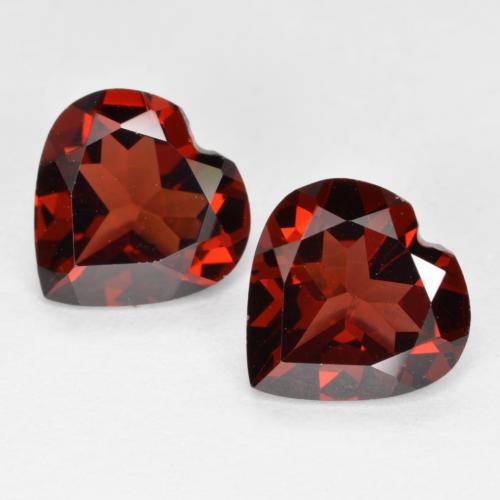 Rosso scuro Granato piropo Gem - 1.9ct Cuore sfaccettato (ID: 573282)