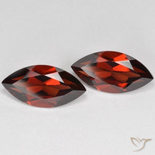 4.38 ctw Red Pyrope Garnet Stones, Natural Pyrope Garnet in Marquise Facet Shape for Sale