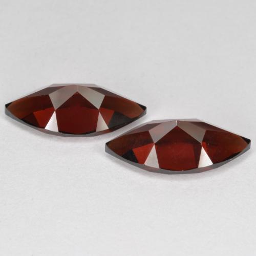 Pyrope Garnet Gemstones in 12.2 x 6.1 mm Size for Sale, Pyrope Garnet Stones in Deep Red Color
