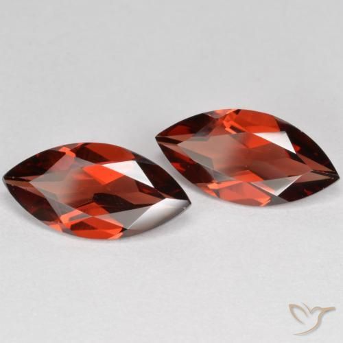 3.81 ctw Red Pyrope Garnet Stones, Natural Pyrope Garnet in Marquise Facet Shape for Sale