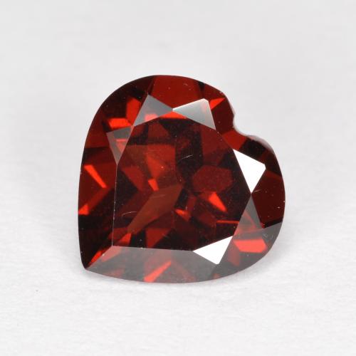 Deep Blood Red Pyrope Garnet Gem - 1.8ct Heart Facet (ID: 573636)