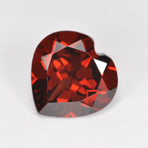 Medium Red Гранат Пироп Камень - 2ct Фасетная огранка формы Сердце (ID: 573639)