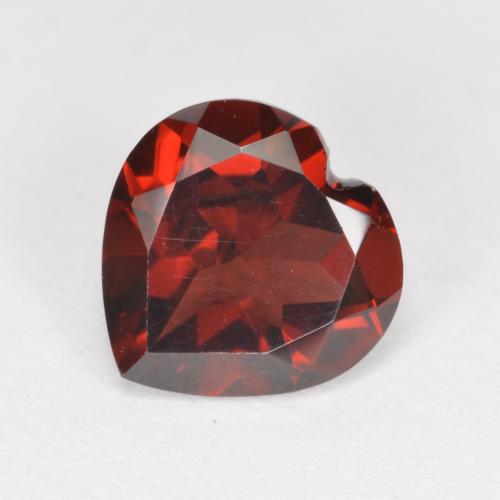 Medium Red Гранат Пироп Камень - 2.1ct Фасетная огранка формы Сердце (ID: 573640)