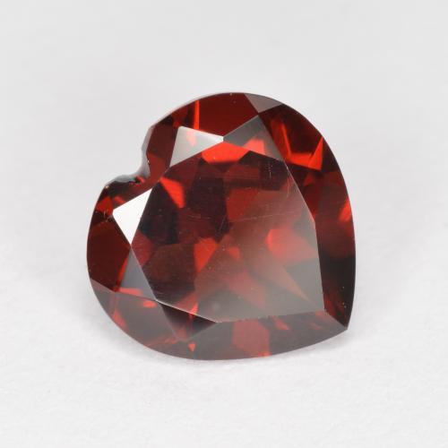 2.06 ct Red Pyrope Garnet Stone, Natural Pyrope Garnet in Heart Facet Shape for Sale