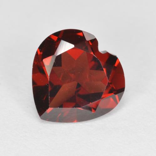 Medium Red Pyrope Garnet Gem - 2ct Heart Facet (ID: 573641)