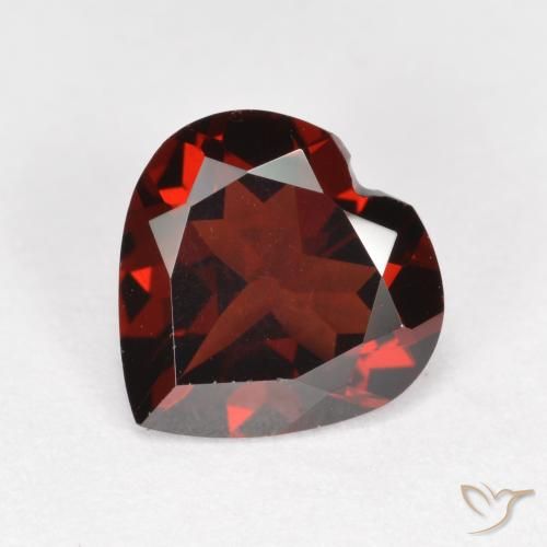 Deep Blood Red Pyrope Garnet Gem - 2ct Heart Facet (ID: 573642)