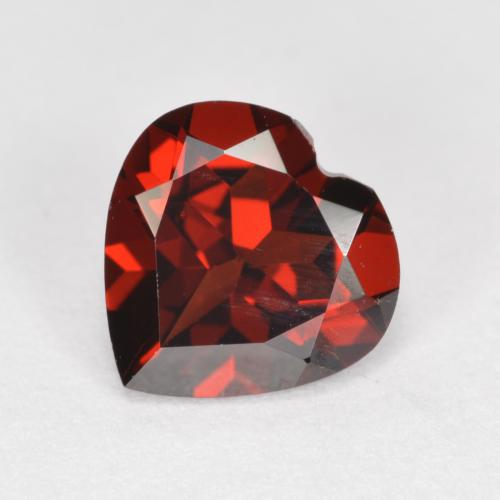 Rojo sangría Granate Piropo Gema - 2ct Forma de corazón (ID: 573644)