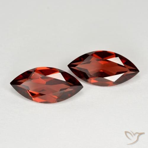 3.83 ctw Red Pyrope Garnet Stones, Natural Pyrope Garnet in Marquise Facet Shape for Sale