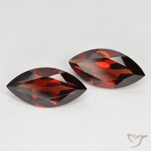4.05 ctw Red Pyrope Garnet Stones, Natural Pyrope Garnet in Marquise Facet Shape for Sale