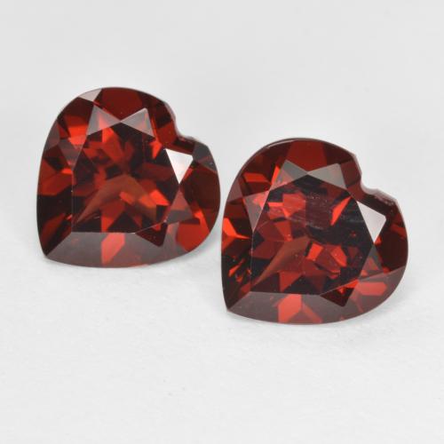Rojo sangría Granate Piropo Gema - 2ct Forma de corazón (ID: 573890)