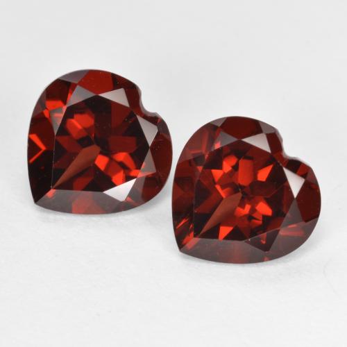 Sangria Red Pyrope Garnet Gem - 2ct Heart Facet (ID: 573891)
