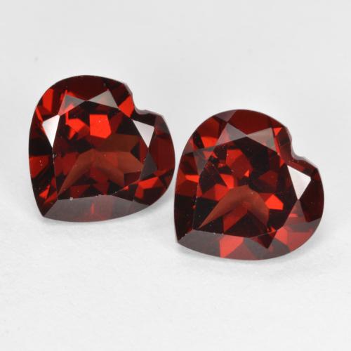 Rojo oscuro Granate Piropo Gema - 2.1ct Forma de corazón (ID: 573894)