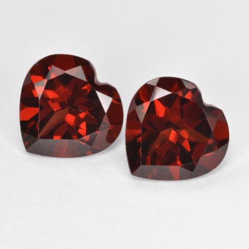Deep Blood Red Pyrope Garnet Gem - 2ct Heart Facet (ID: 573895)