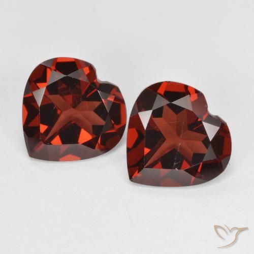 3.51 ct Heart Cut Pyrope Garnet, 8 x 7.9 mm From Mozambique, Photo A