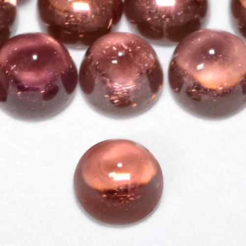 0.68 ctw Red Pyrope Garnet Stones, Natural Pyrope Garnet in Round Cabochon Shape for Sale