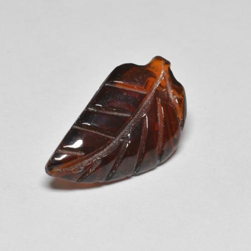 dunkelrot Pyrop-Granat Edelstein - 4.2ct Geschnitztes Blatt (ID: 583681)