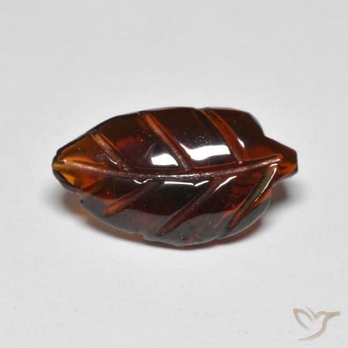 3.20 ct Red Pyrope Garnet Stone, Natural Pyrope Garnet in Carved Leaf Shape for Sale