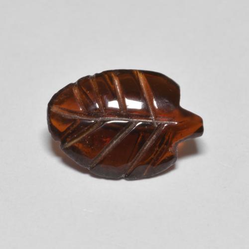2.13ct Carved Leaf Red Pyrope Garnet from Mozambique, Dimension 11.3 x 8.1mm, Natural untreated Gemstone, Transparent Clarity, 1 piece Pyrope Garnet in Dark Red Color, Mohs Hardness of 6.5 - 7.5 suitable for daily wear jewelry, Photo A