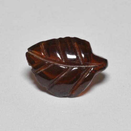 Sangria Red Pyrope Garnet Gem - 2.4ct Carved Leaf (ID: 583715)