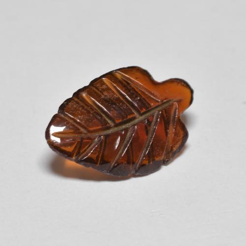 2.05ct Fancy Dark Red Pyrope Garnet from Mozambique, Dimension 13.8 x 8.7mm, Natural untreated Gemstone, Transparent Clarity, 1pc Carved Leaf Pyrope Garnet, Mohs Hardness of 6.5 - 7.5 suitable for daily wear jewelry, Photo A