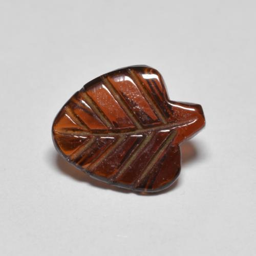 dunkelrot Pyrop-Granat Edelstein - 1.5ct Geschnitztes Blatt (ID: 583719)