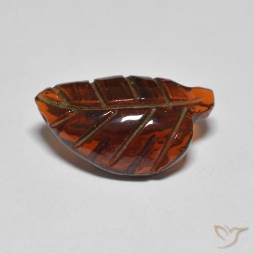 Granato piropo 14,5 x 8,6mm rosso Foglia intagliata dal Mozambico, peso di 4,02 ct, gemma naturale non trattati in purezza Transparent, 1 pezzo Granato piropo - Colore: Rosso scuro, durezza Mohs di 6,5 - 7,5 adatto per gioielli da indossare ogni giorno, Photo A