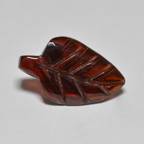 Темно-красный Гранат Пироп Камень - 4.2ct Фигурка лист (ID: 583871)